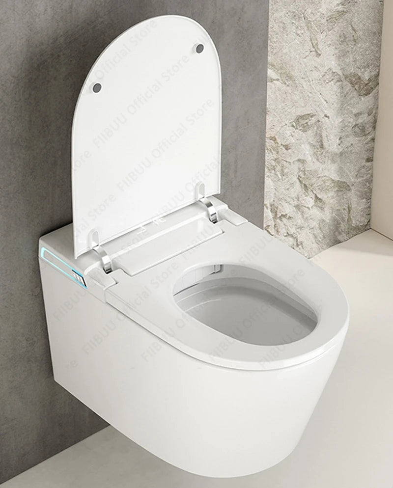 Schwarz/Grau/Weiß Ultimate Wand-WC Smart Toilet mit Bidet Eingebauter Wassertank Einteilige Langgezogene Toilette Warmwasser Beheizter Sitz