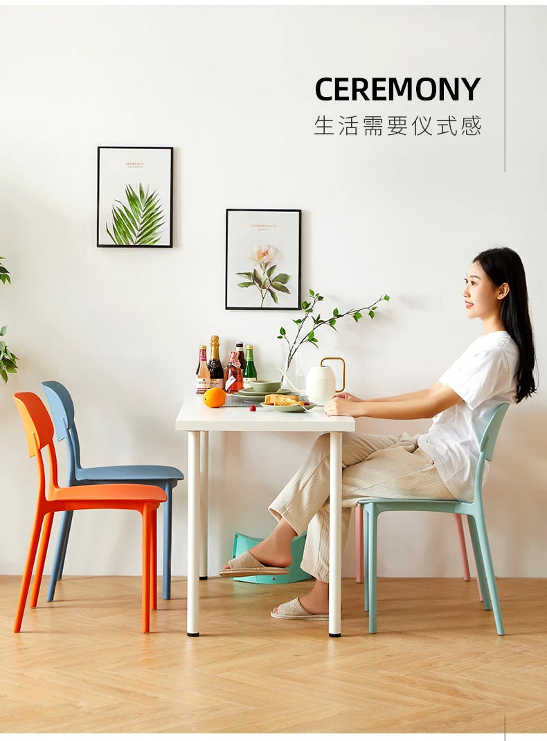 Bequeme Esszimmerstühle Europäischer Kunststoff Küche Moderne nordische Esszimmerstühle Ultraleicht Trendy Chaises Salle Manger Möbel