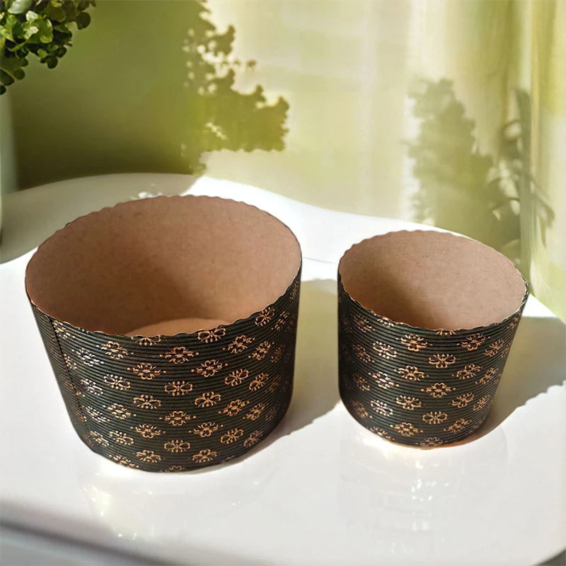 5 moules en papier pour Panettone, forme colombe, pâtisserie, pain, gâteau, emballage carton, décoration de gâteau, fête de Noël, outils de cuisson de cuisine