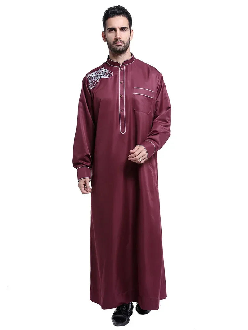 Eid Ramadan Arab Robe Men Saudi Caftan Jubba Thobe Kaftan Middle East Islam Clothes Muslim Abaya Dubai Dress Djellaba Dishdasha