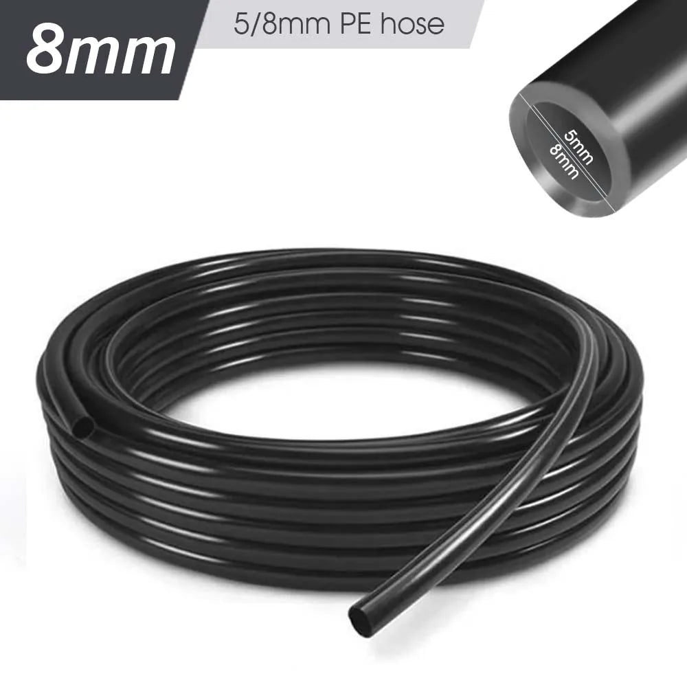 Tuyau d'arrosage PE 50-5m 1/4'' 5/8mm 3/8" 1/2'' pour jardin, système d'arrosage automatique DIY gratuit, dispositif de canal d'irrigation goutte à goutte perforant