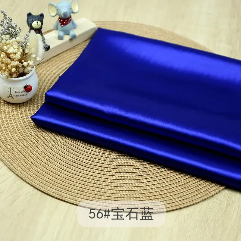 Tissu Satin Micro Élastique Haute Densité Au Mètre pour Vêtements Robes Pyjamas Costumes Couture DIY Doux Lisse Opaque Brillant