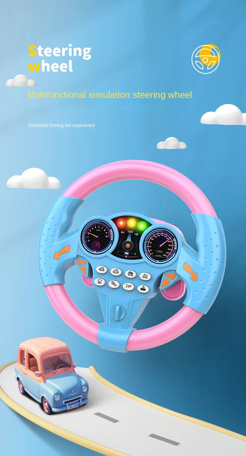 Kleinkind Glänzende Simulation Lenkrad Spielzeug Kinder Spielzeug Früherziehung Beifahrer Kinderwagen Lenkrad Sprachspielzeug