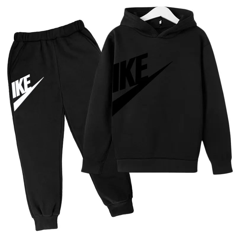 Children 3-12 Years Old Autumn Winter Hoodie Long-sleeved Boys Sweatshirt Girls Toddler Sports Coat Top+Pants Stylish Casual Set