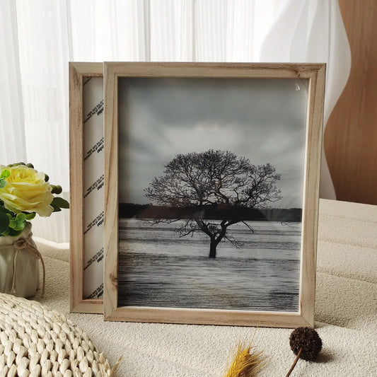 2Pcs Wood Photo Frames For Picture Wall 10X15 15X20 20X25 A4 Pictures Frame Stand For Pictures Photo Decor Commemorative Gift