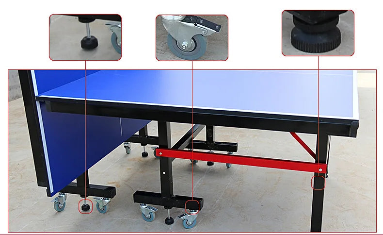 12mm  Anti-Corrosion Table Tennis Table Indoor  Foldable Indoor Ping Pong Table