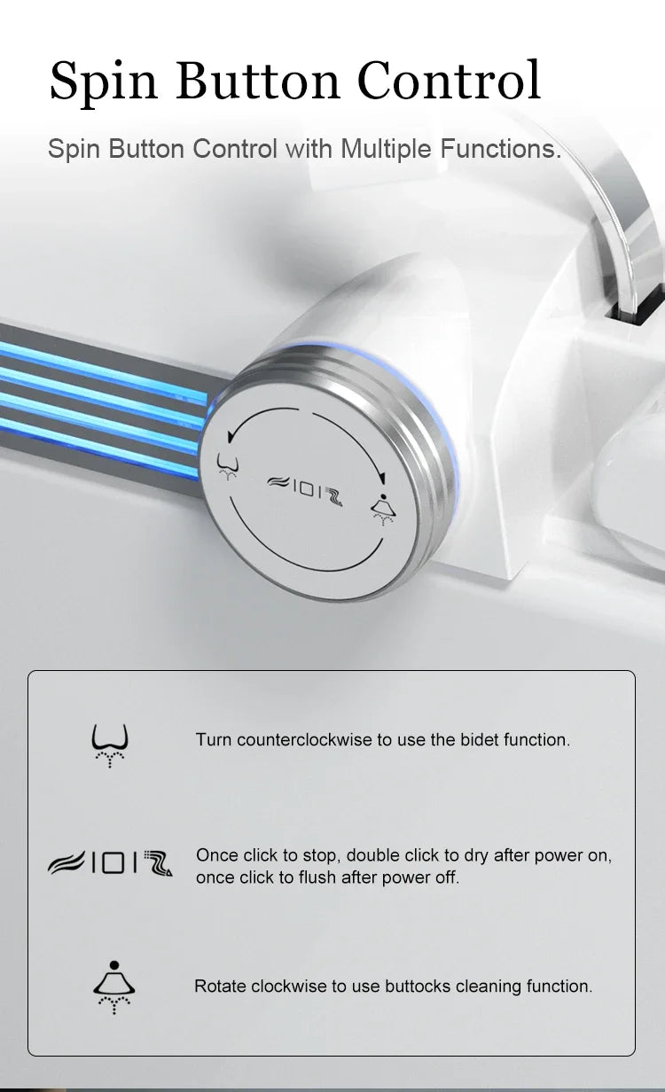 Smart Toilet, Inodoros Inteligente Ferngesteuertes automatisches WC mit elektrischer Spülung, Bidet, einteiliges intelligentes Becken
