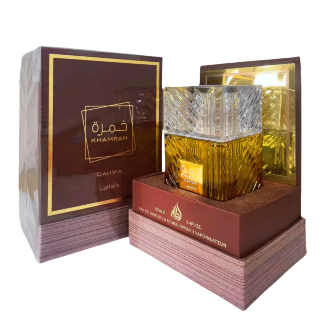 Parfums Arabes Originaux 100ml Khamrah Longue Tenue Parfum Santal et Pin Cologne Parfum de Luxe pour Homme Cadeau