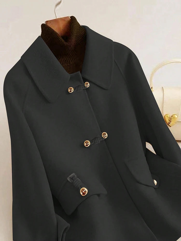 Manteaux courts élégants et unis pour femme, vêtements chauds d'automne et d'hiver, tenues de bureau formelles pour femme, nouveautés en matière de vêtements d'extérieur