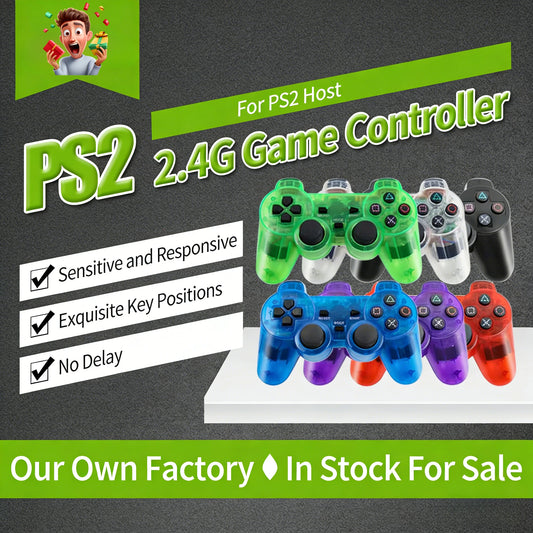 Hot Sale Wireless Gamepad für PS2 Controller für Playstation 2 Konsole Joystick 2.4G Doppel-Vibrationsschock Joypad USB PC Spiel