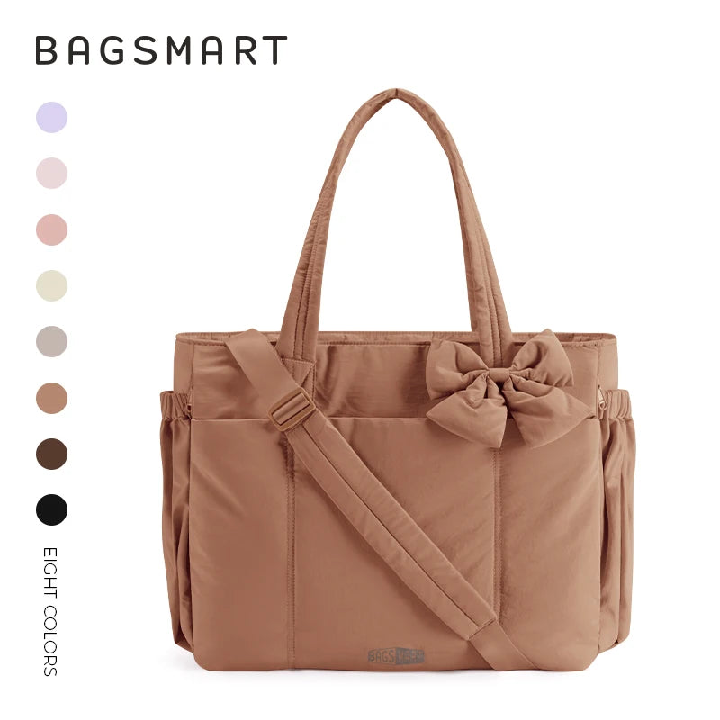 Grand sac fourre-tout grande capacité BAGSMART pour femmes, sac à main polyvalent pour les trajets quotidiens, sacoche bandoulière avec plusieurs poches, sac de sport
