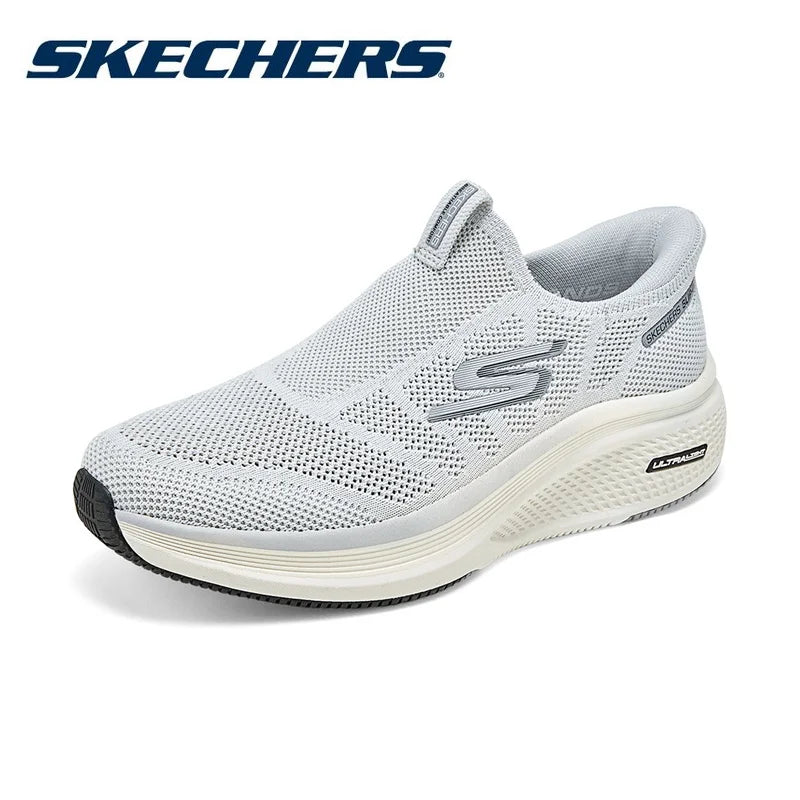 Chaussures pour hommes Skechers - Chaussures de marche et de course sans lacets pour hommes - Légères, respirantes, pour l'extérieur, décontractées, sportives - Skechers
