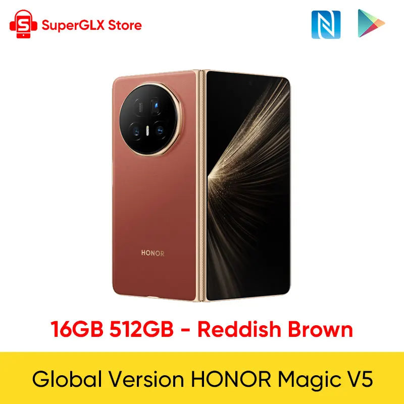 HONOR Magic V5 Version globale 5G Smartphone pliable Snapdragon 8 Elite Écran LTPO OLED 7,95 pouces Batterie 5820 mAh SuperCharge 66 W