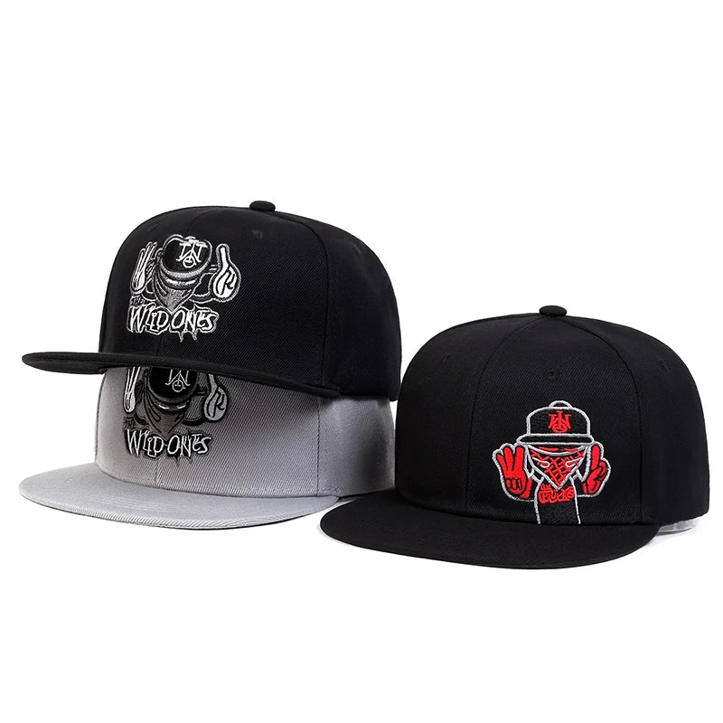 Casquette de baseball brodée de dessins animés de mode, casquette universelle pour hommes et femmes, casquette de hip-hop tendance, chapeaux de sport de plein air