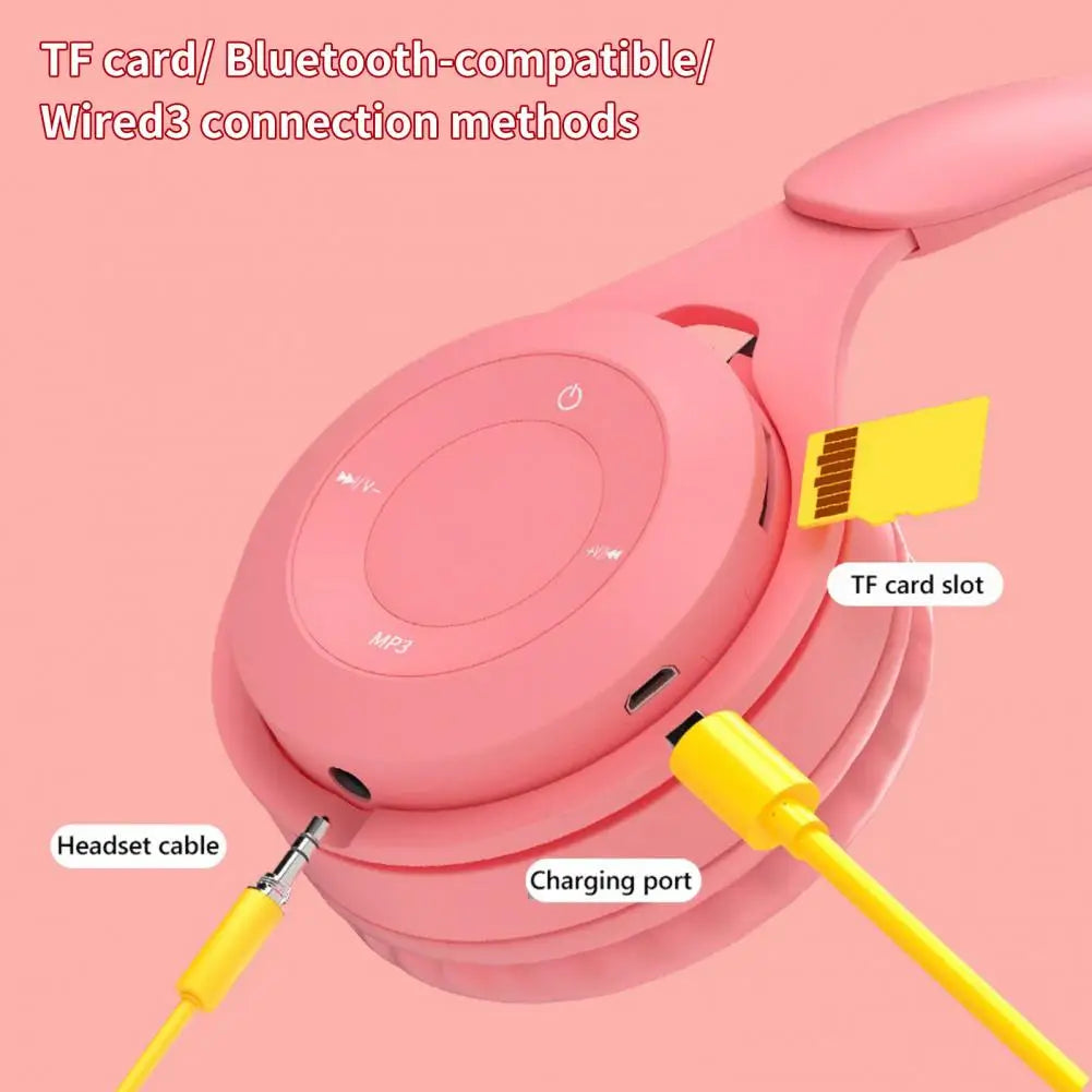 Écouteurs sans fil Bluetooth pour enfants, Casques stéréo pliables, Casques de jeu supra-auriculaires pour Android iOS
