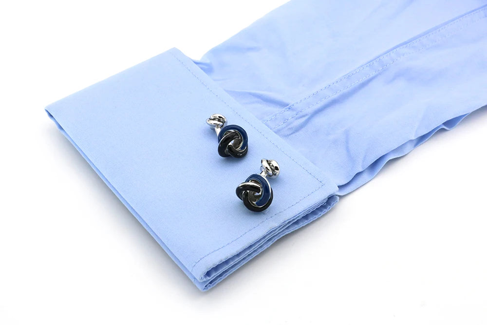 iGame Boutons de manchette nœud de mode en laiton de qualité design boule tressée pour mariage homme