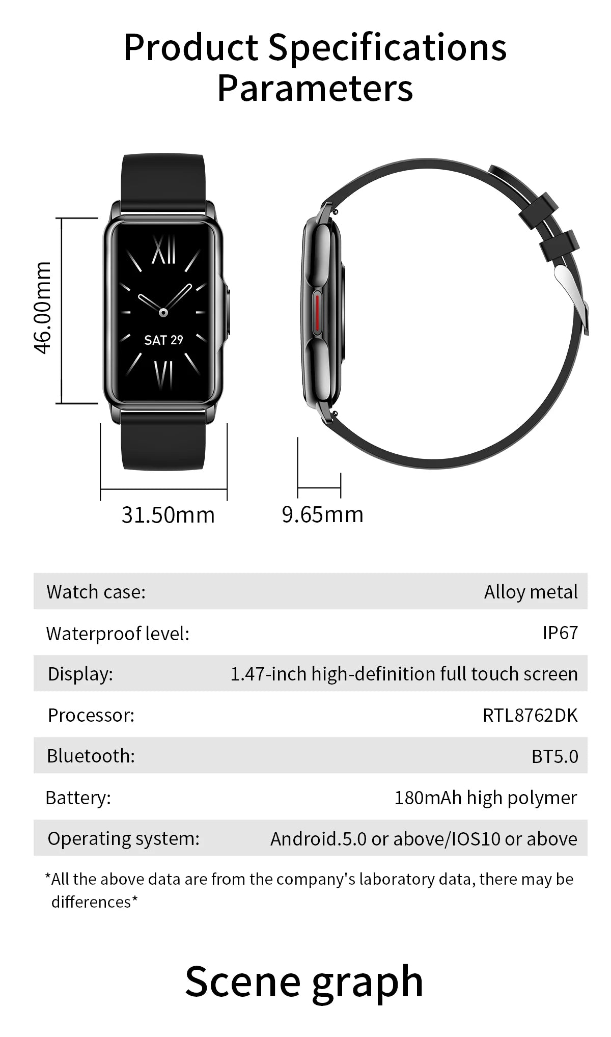 Für Android IOS Smart Armband Frauen Smartwatch Männer Herzfrequenz Blutsauerstoff Wasserdicht Sport Smart Band Uhr Für Damen +Geschenk
