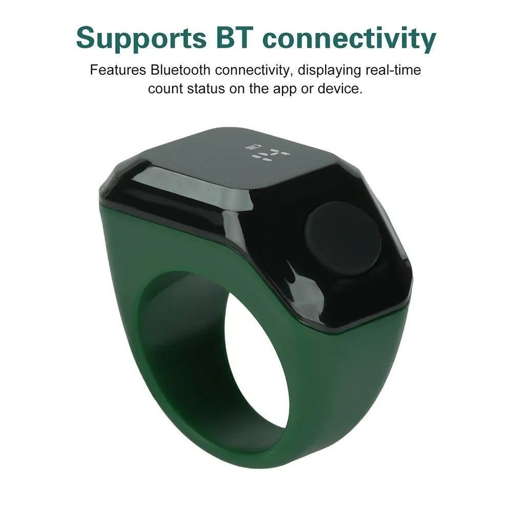Mini Smart Ring Zähler OLED Display Typ-C wiederaufladbar Bluetooth Zählordnungsring Touch-Bedienung tragbarer Zikr-Ring