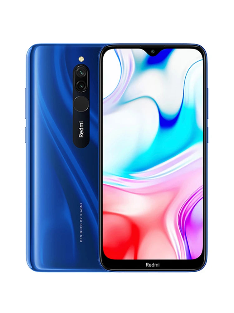 Global Firmware Xiaomi Redmi 8 Smartphone Dual SIM-Karte 12MP+2MP+8MP 6.22-Zoll-Bildschirm Snapdragon 439 Octa-Core 4G LTE Gebrauchtes Telefon