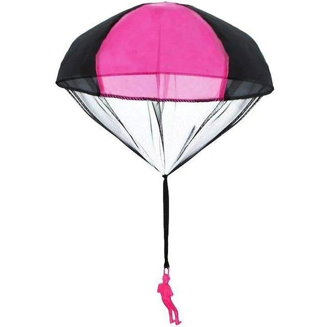 Parachute à Lancer à la Main 4 Pièces, Mini Parachute pour Enfants, Jouet de Plage Extérieur, Jouets Éducatifs de Divertissement Parent-Enfant