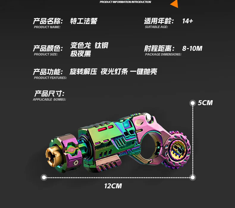 EDC Metall Multi Spielbarkeit Ratsche Flip Antistress Spielzeugpistole Auswurfschale Stressabbau Fidget Spinner Fidgeting Spielzeug Geschenke