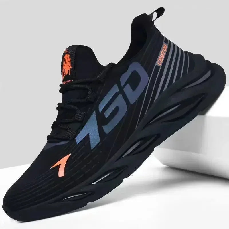 Chaussures de sport décontractées en maille légère pour hommes, chaussures de course respirantes et fraîches pour l'été, baskets à semelle souple et confortable antidérapantes pour hommes