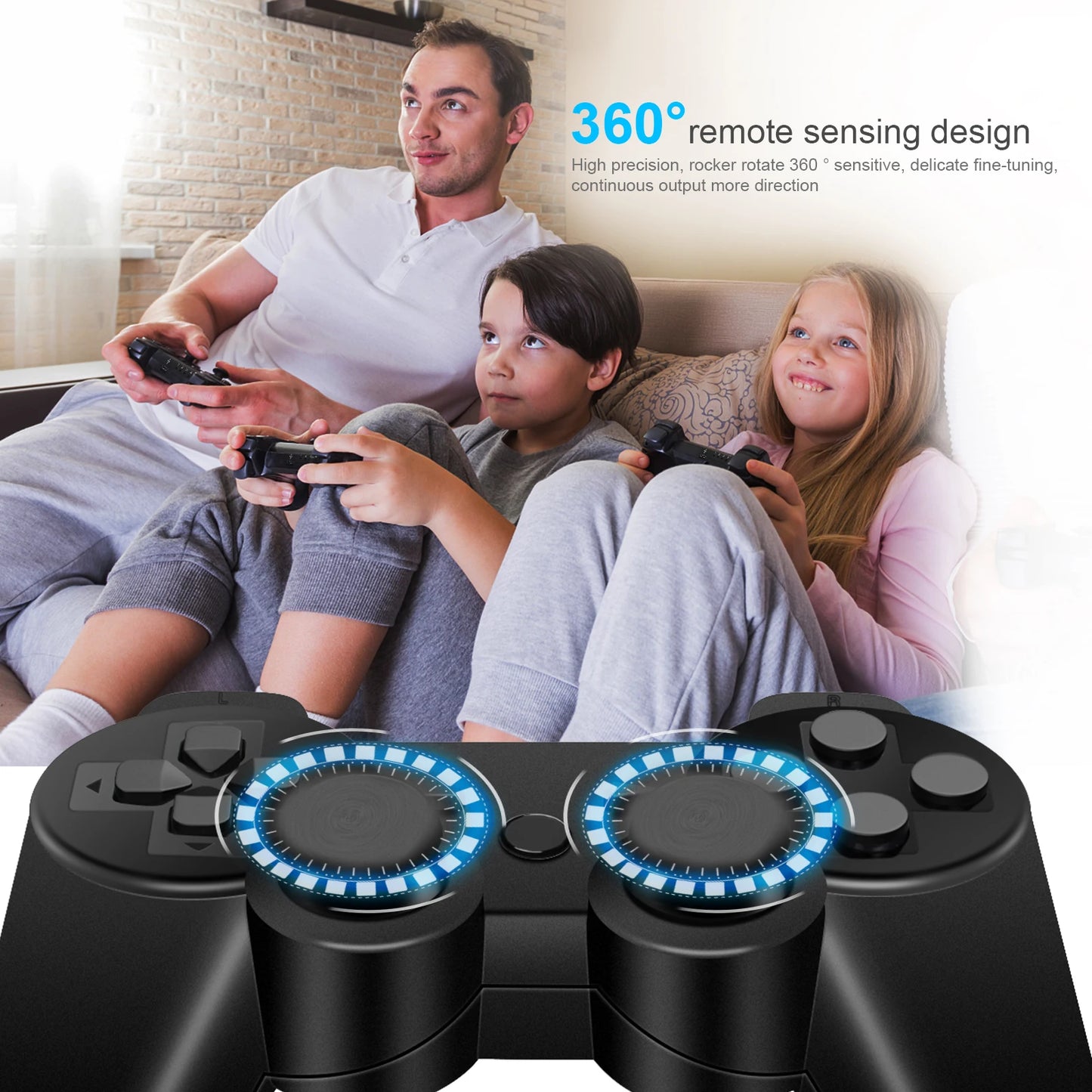 Controller für Playstation 3/PS3/PC/Android Konsolen Drahtloses BT Gamepad 6-Achsen-Gyro Dual-Motor-Vibrationsschock Gaming-Joystick