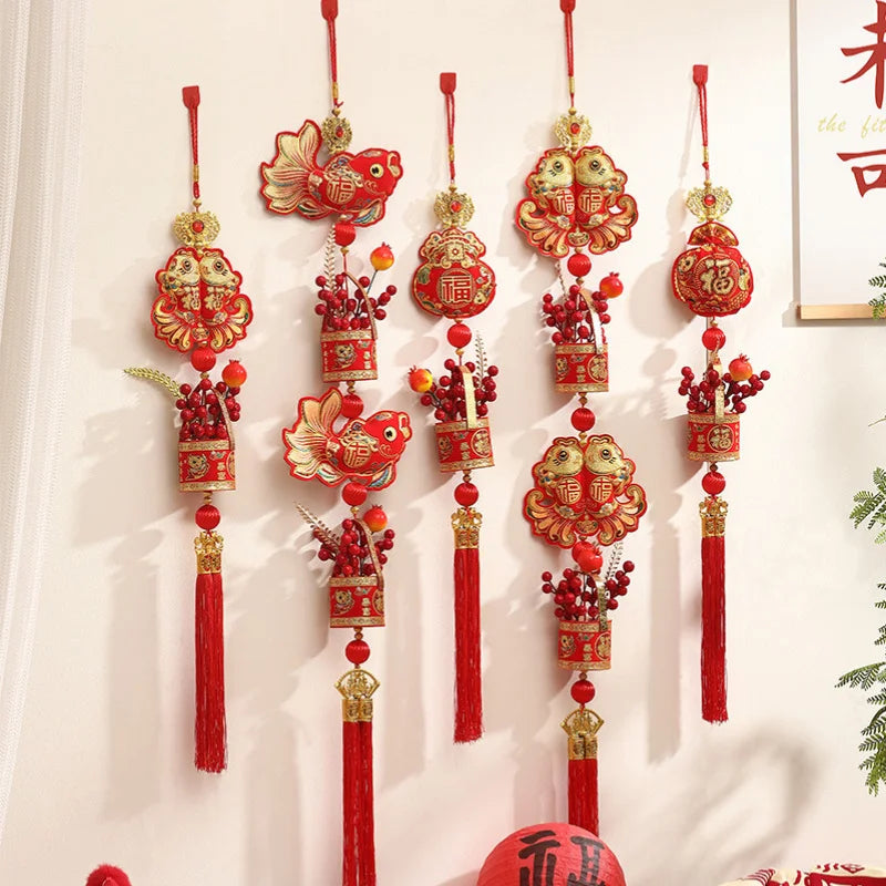 Chinesisches Neujahr 2026 Dekorationen Chinesisches Frühlingsfest Hängender Anhänger Tür Wand Ornament Traditionelle chinesische Raumdekoration