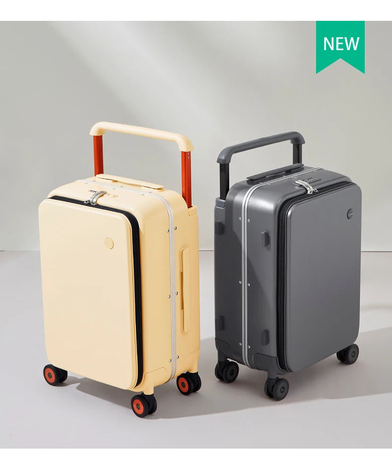 Mixi New Design Wide Handle Koffer Herren Handgepäck Damen Reise Trolley 20 Zoll Kabine PC Aluminiumrahmen M9275