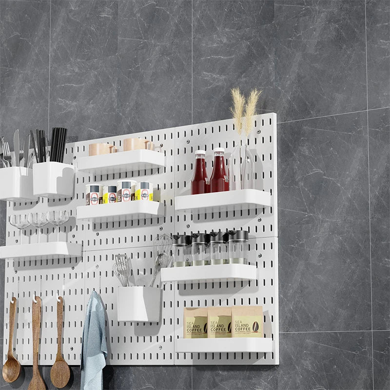 Wall Shelf Pegboard Display DIY Pegboard Kit Hole Board For Wall Panels Home Decor Hanging Shelf Decoration