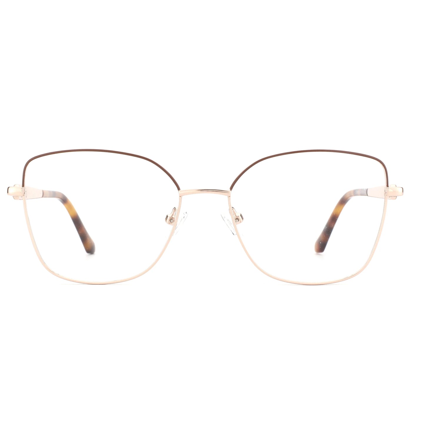ZENOTTIC S Größe Modische Metall-Schmetterlings-Korrektionsbrille für Damen Gleitsicht-Mehrstärken-Optikgläser Myopie-Brille