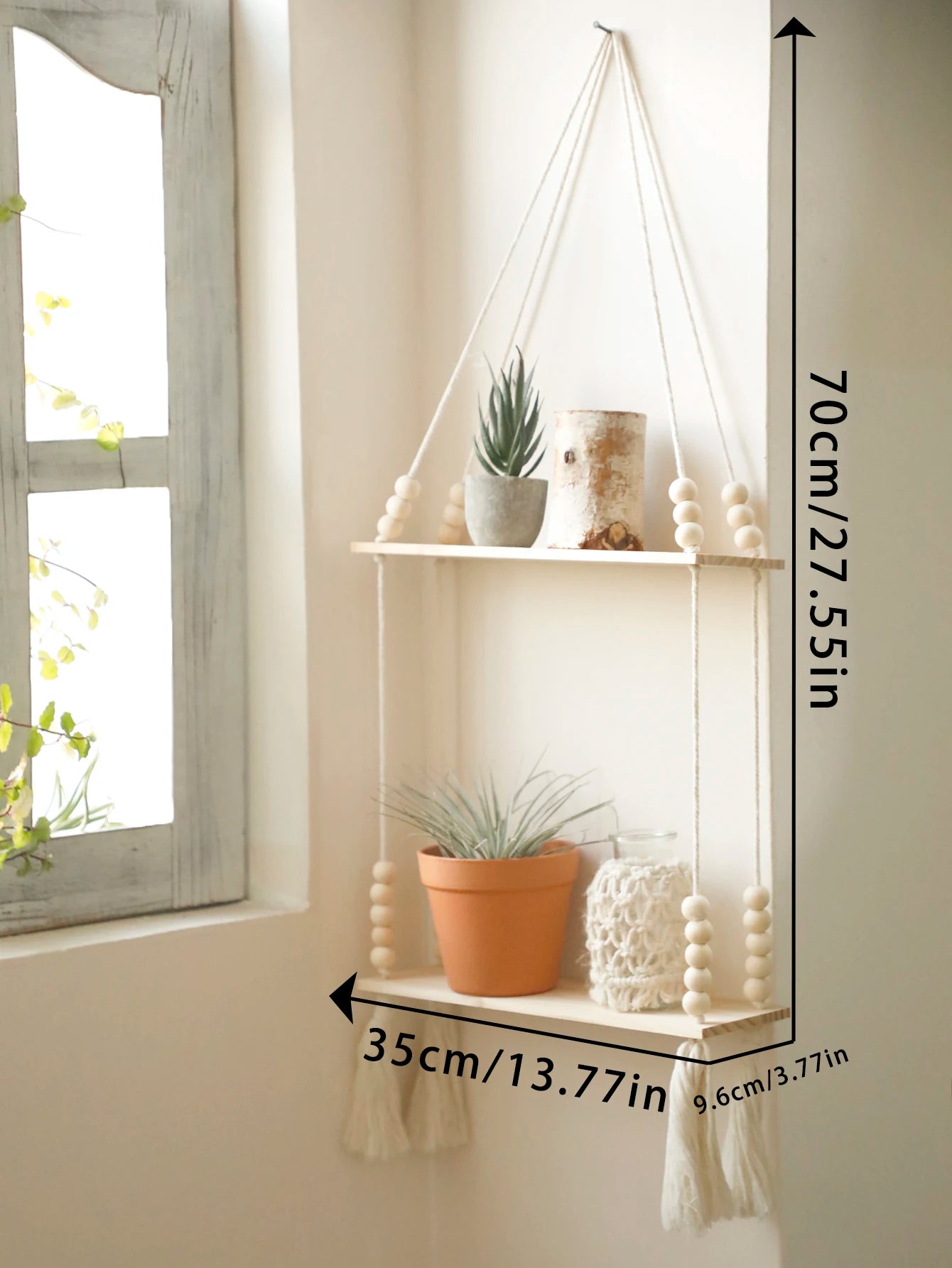 Hölzernes Aufbewahrungsregal Wandregale Pflanzen Wandregal Rustikale Holzregale Schlafzimmer Wohnzimmer Heimdekoration Geschenk