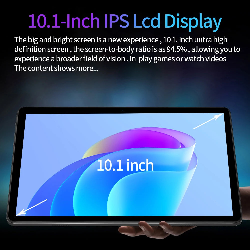 Tablette PC 10,1 Pouces Octa Core Version Globale 4Go RAM 64Go ROM Google Play Double Appareil Photo Double SIM Appel Téléphonique Bluetooth Wifi