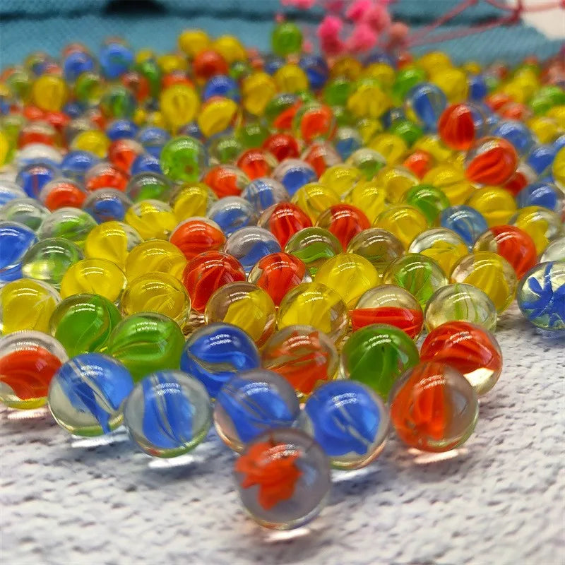 100/200 PIÈCES 14mm Billes en verre colorées Jouet Enfants Billes pour circuit de billes Jeu de Solitaire Accessoires Remplissage de vase et aquarium Décoration de maison Jouet cadeau
