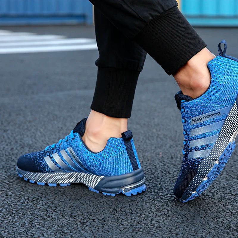 Men Outdoor Sneakers Summer Breathable Shoes for Men Lightweight Sneakers Comfortable Sports Walking Training Running Shoes