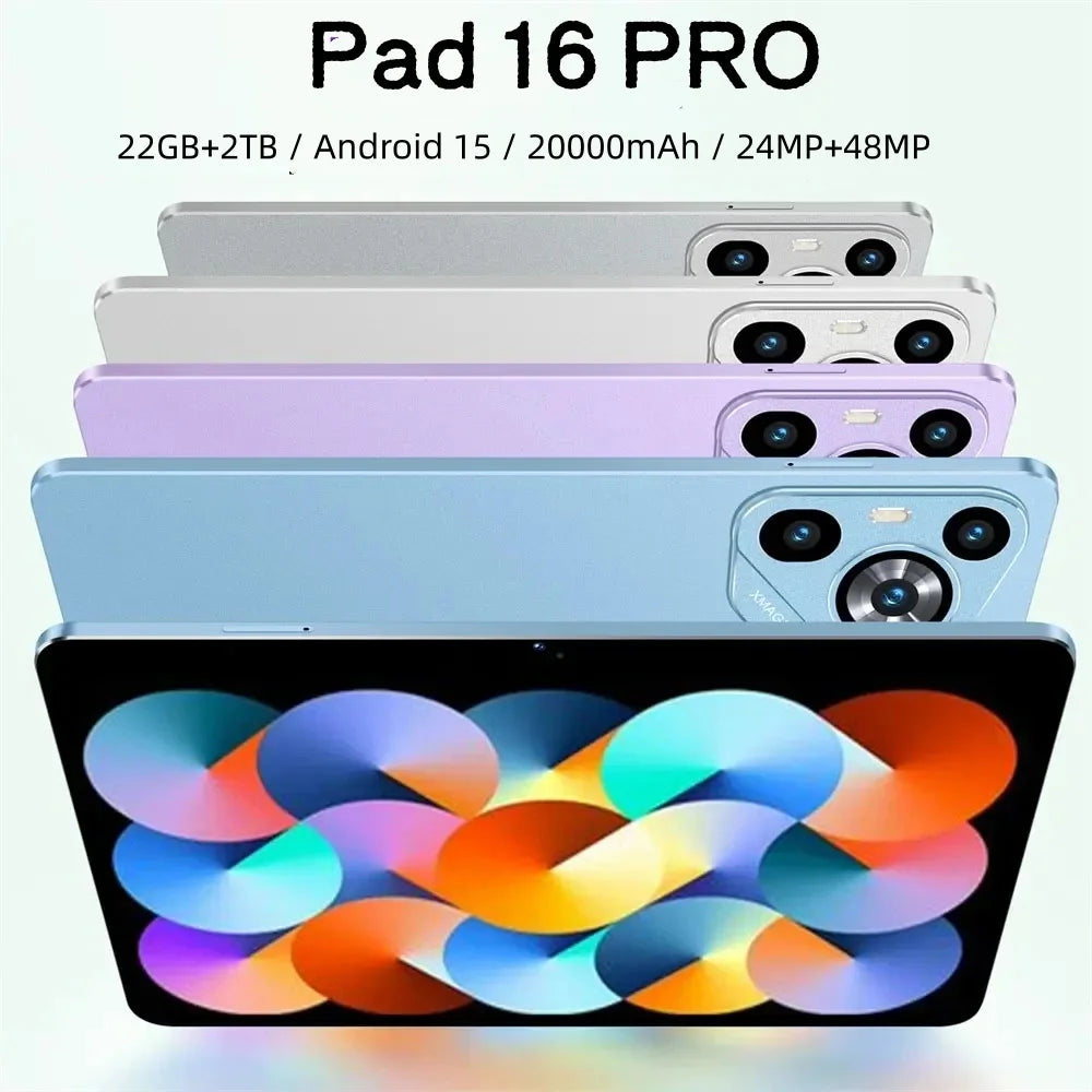 2026 Original Pad 16 Pro Tablet Android 15 22GB 2TB Snapdragon 8 Gen 2 Global Version Tablet 5G Dual SIM Google Play Tablets PC