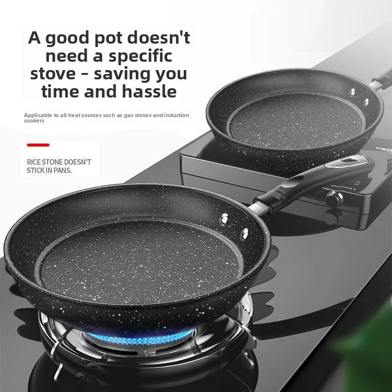 Mafestone Poêle Ménagère à Faible Fumée, Poêle à Crêpes, Poêle Plate pour Steaks, Poêle Antiadhésive Universelle pour Cuisinière