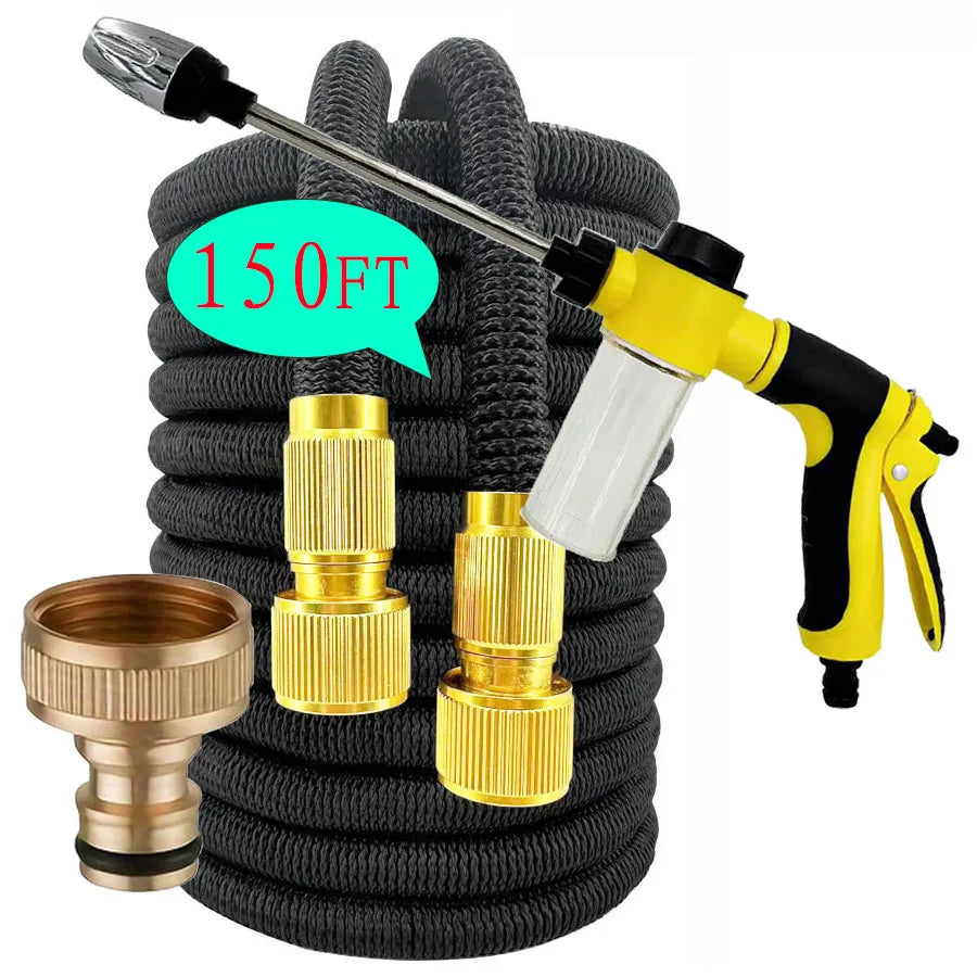 Tuyau d'arrosage magique extensible 2025, pour lavage de voiture haute pression, 7 fonctions de pulvérisation d'eau, pistolet à eau, tuyau d'arrosage pour jardin domestique