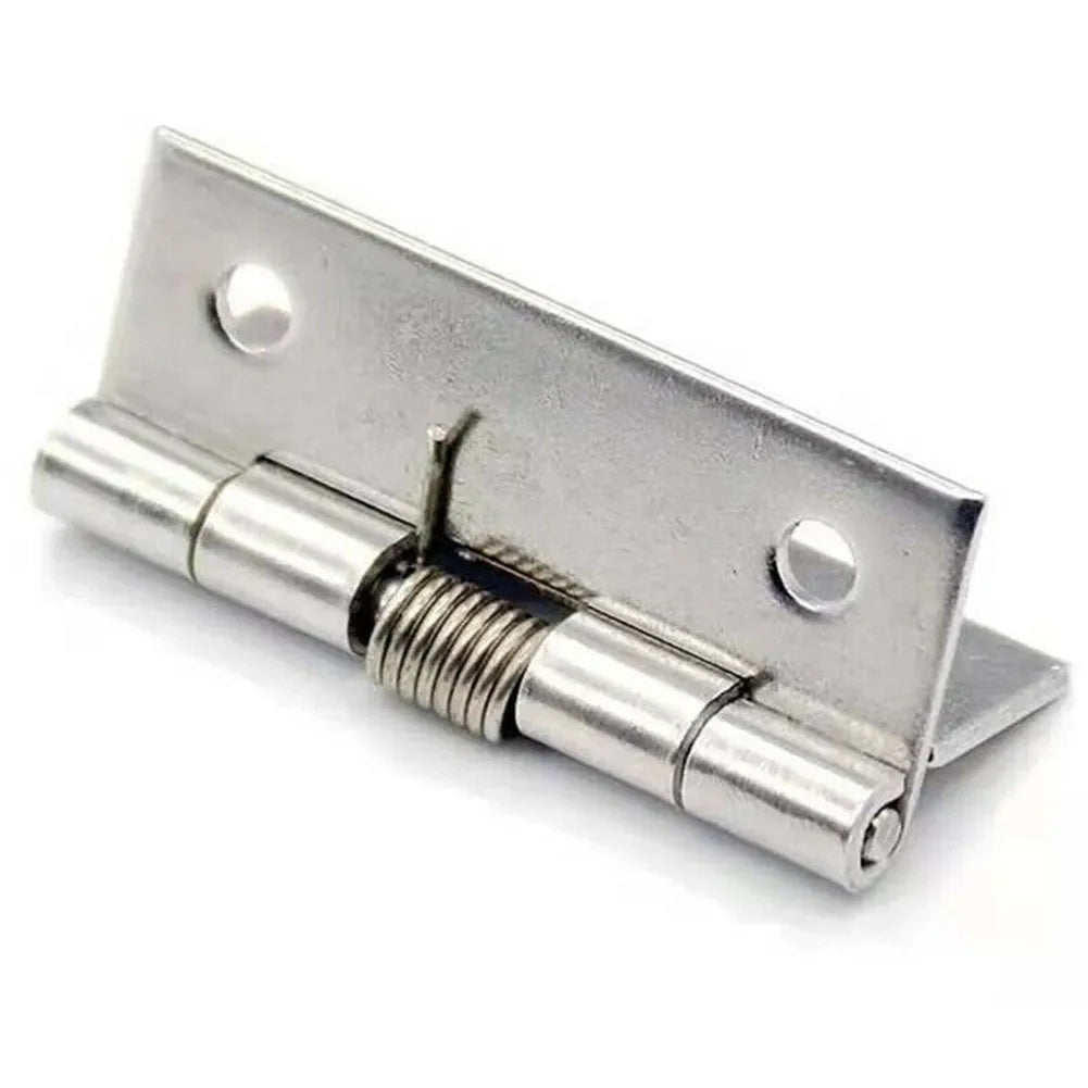 2 charnières à ressort Charnières de porte à fermeture automatique en acier inoxydable 1/1.5/2/2.5/3/4 pouces pour portes, boîtes-cadeaux, armoires