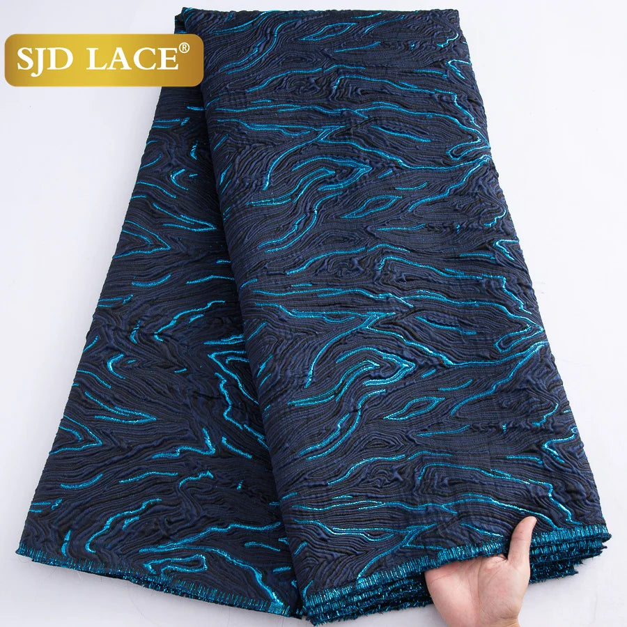 SJD LACE Afrikanische Brokat-Spitzenstoffe Französische Damastspitze 5 Yards 2026 Neueste Nigerianische Jacquard für Nähkleider für Damen Partykleid 4063