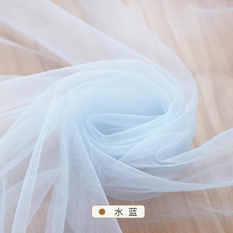 Tissu maillé doux crypté 160x50/500cm pour robes de mariée, décorations de mariage, rideaux en gaze, moustiquaires, tissus pour jupes DIY