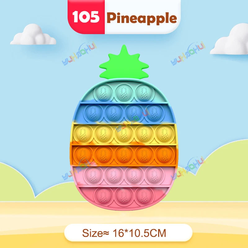 Regenbogen Pop Push Bubble Fidget Anti Stress Spielzeug für Erwachsene Kinder besondere Bedürfnisse sensorisches Spielzeug interaktives Spielzeug für Kinder