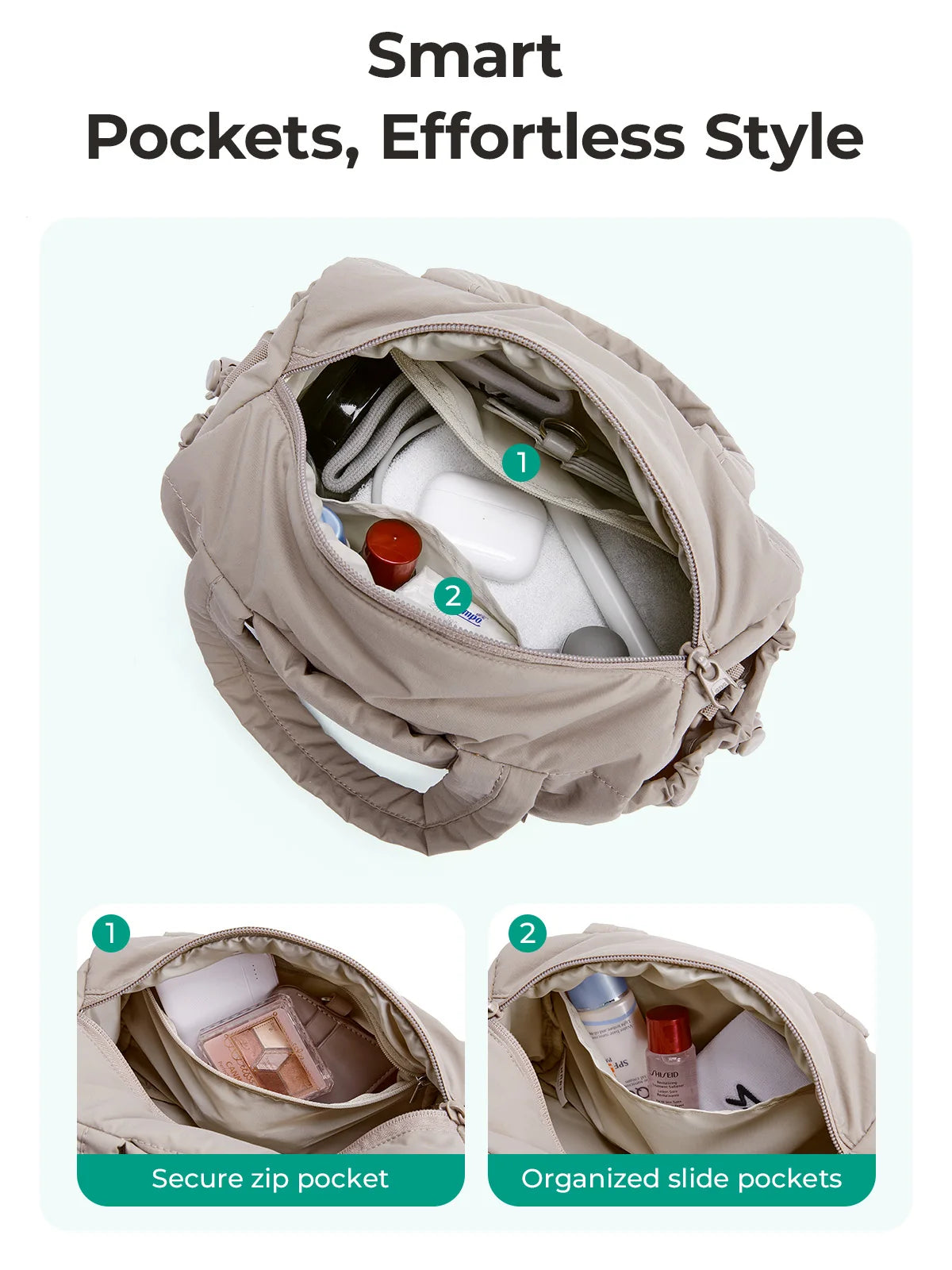 BAGSMART Reisetasche für Damen, Sporttasche, Yogatasche mit Nass- und Trockenfach, gesteppte Sporttasche für Wochenendausflüge, Schwimmen