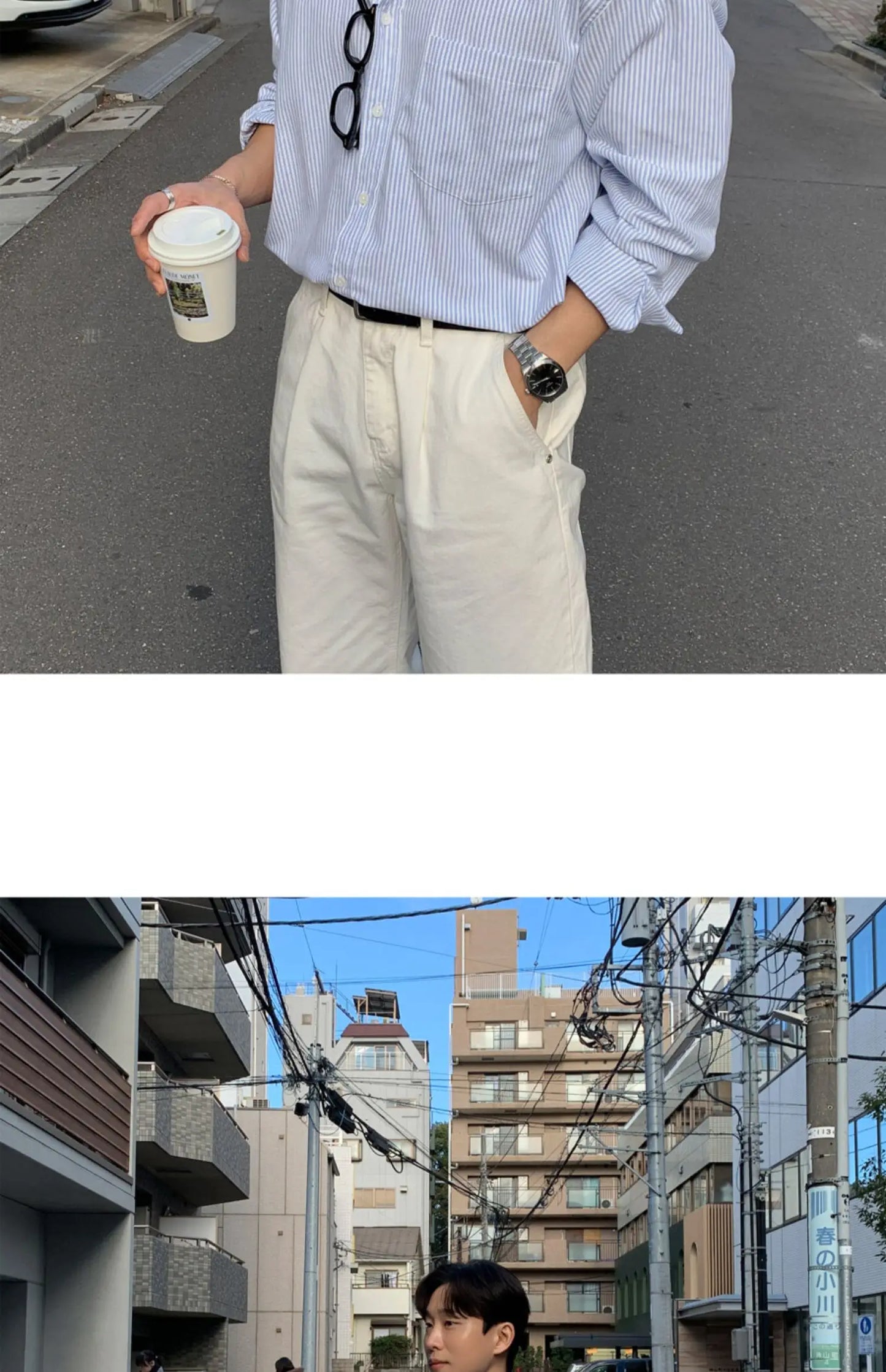 Chemise surdimensionnée rayée pour hommes, T-shirt à manches longues assorti pour le printemps et l'automne, Manteau de chemise coréen décontracté unisexe d'extérieur