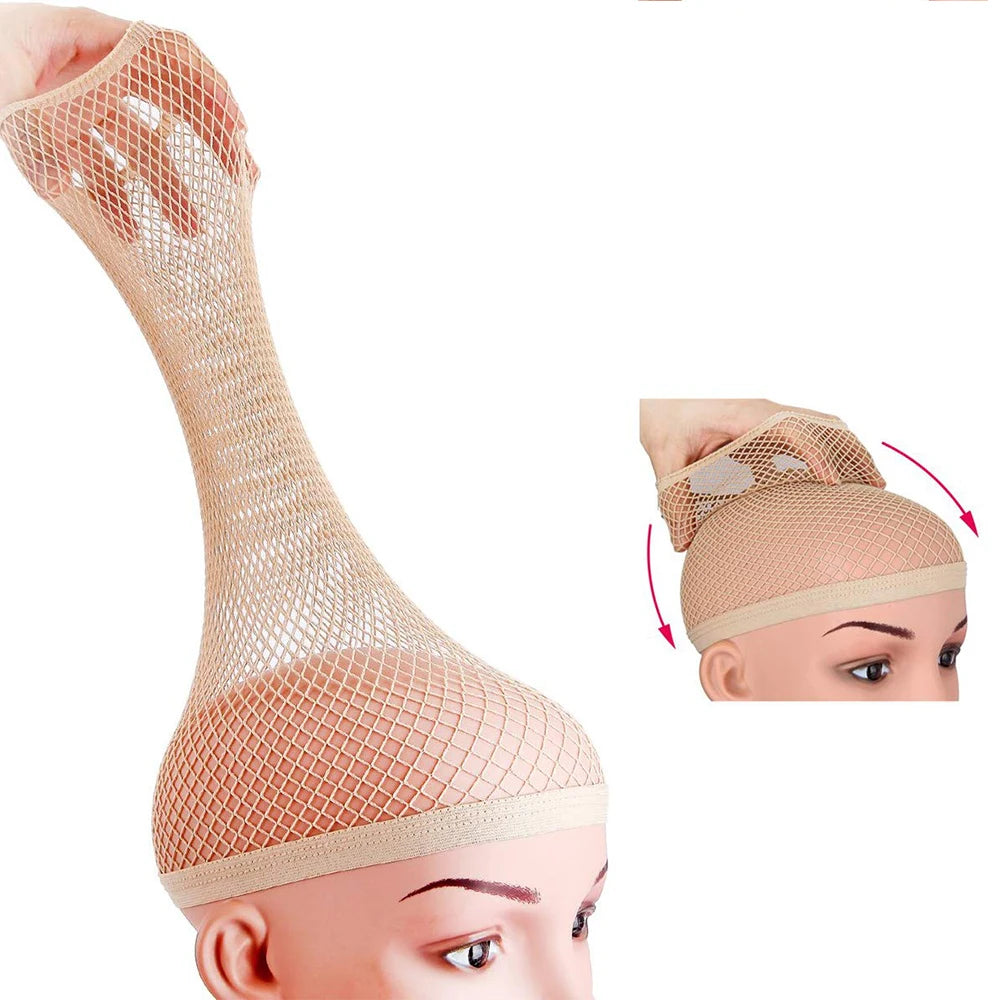 1/3/5 PCS Black Wig Net Caps Durable Elastic Mesh Head Cover Fishnet Hat Close End Hair Styling Accessories for Men and Women