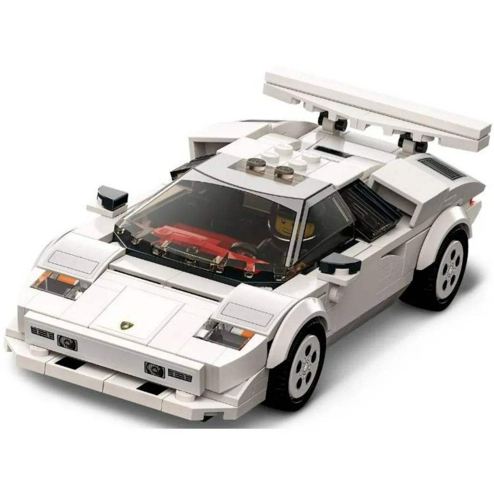 LEGO Speed Champions Lamborghini Countach 76908 Rennwagen-Spielzeug-Sammelbausatz Rennfahrer-Minifigur als Geburtstagsgeschenk