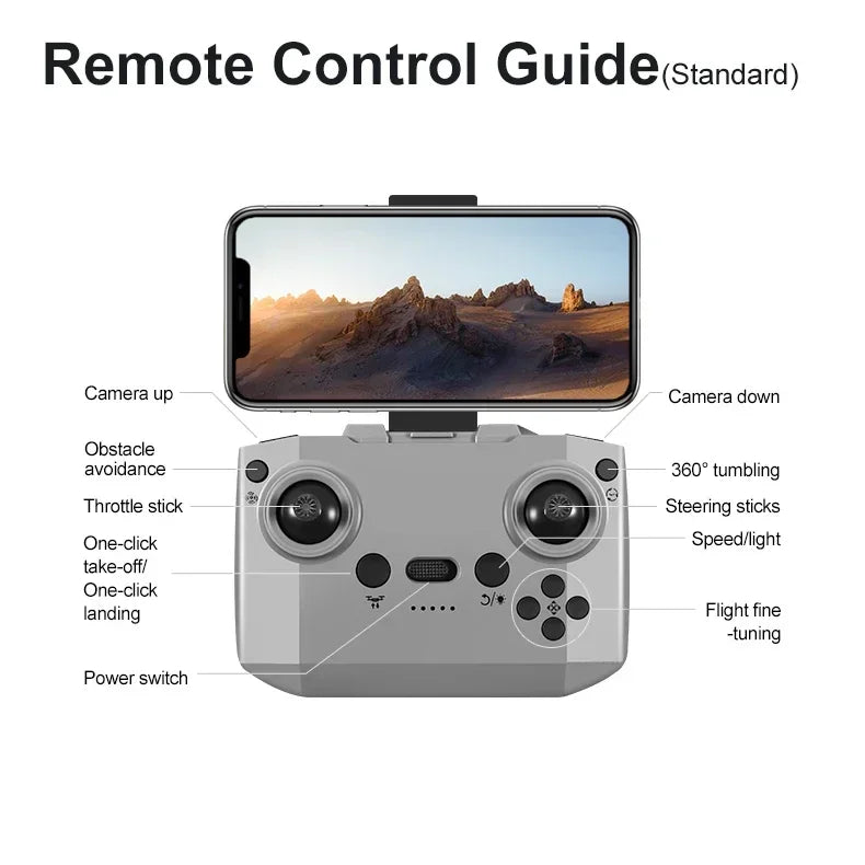 Drone Lenovo D18 8K HD Double Caméra Photographie Aérienne Évitement d'Obstacles Moteur Sans Balais 5G WIFI GPS Retour d'Écran RC Quadcopter