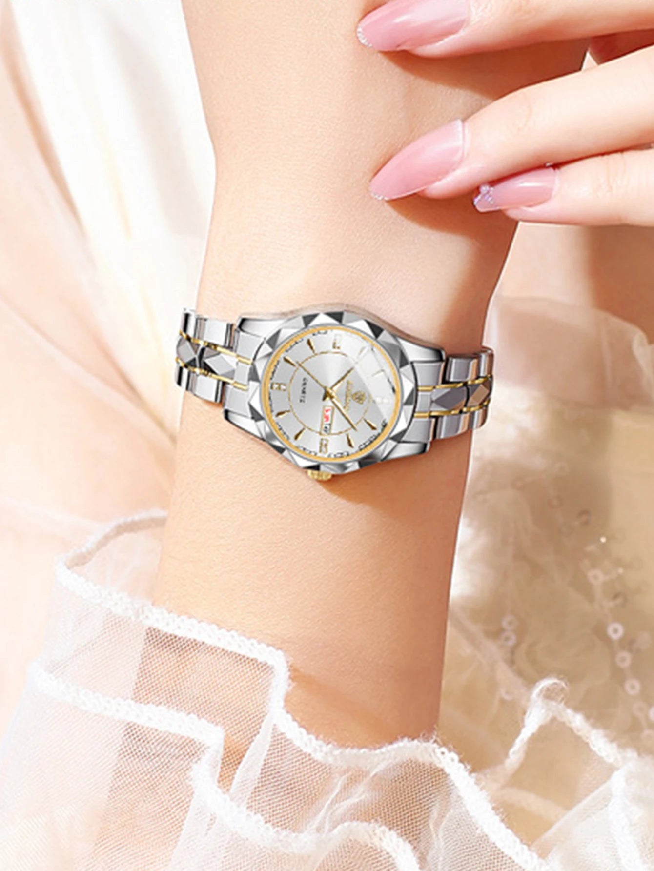 BINBONG Montres Femme Luxe Mode Dames Montre à Quartz Étanche Lumineuse Date Acier Inoxydable Montre-Bracelet Cadeau Petite Amie Amoureux
