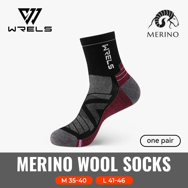 WRELS 1/2/3 Paare Merinowolle Socken Thermische Warme Winter Hohe Elastische Dicke Wandersocken Feuchtigkeitsaufnahme Wollsport Socken