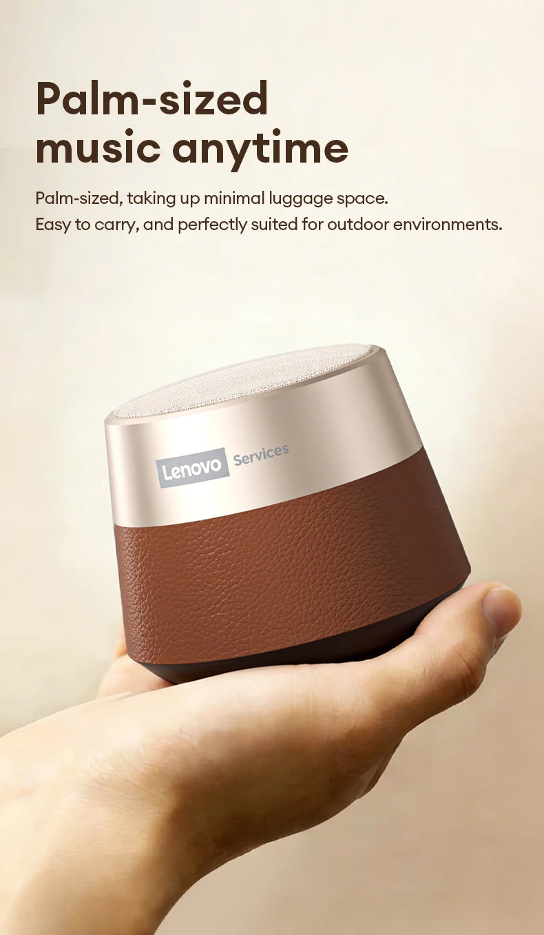 Lenovo HD103 Bluetooth 5.4 Lautsprecher Tragbarer Mini-Wireless-Lautsprecher Hochwertiger Stereo-Sound TWS Outdoor-Bass-Audio für Telefon-PC